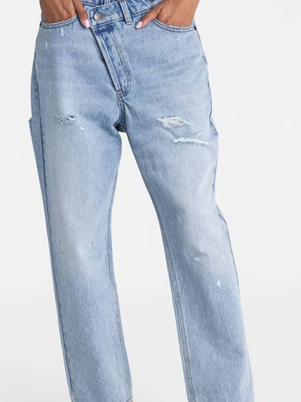 Light Wash Distressed Women's Jeans
